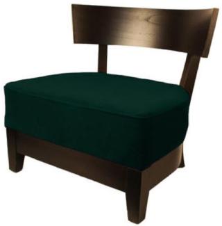 Casa Padrino Luxus Lounge Club Sessel Dunkelgrün / Dunkelbraun 73,5 x 66 x H. 74 cm - Luxus Kollektion