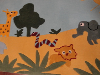 Kinderteppich- Safari 160x90 cm Gustav und seine Freunde