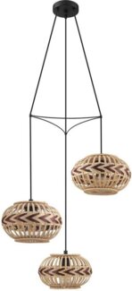 Eglo 43273 Hängeleuchte DONDARRION natur, weinrot H:130 Ø:57cm dimmbar