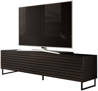 Furnix TV-Schrank Lowboard ZALVO 160 cm Fernsehschrank stehend/hängend Lamellen Design 3 geschlossene Fächer, Design & Funktionalität