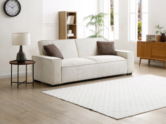 Vente-unique - Sofa 3-Sitzer mit Schlaffunktion - Cord - Beige - SEKOTA