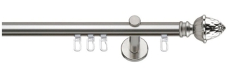SN DECO GROUP Gardinenstange Innenlaufgarnitur Nantes, Ø 19 mm, 1-läufig, Fixmaß, Verschraubt, Aluminium, Komplettset