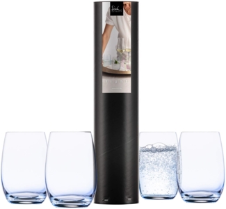 Eisch Light Becher 340 ml 4er Set blau in Geschenkröhre