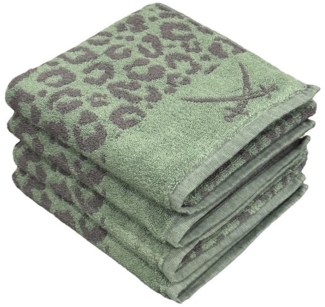 Sansibar Sylt Handtuch Set 4-teiliges Handtuch Set LEO, hochwertige Handtücher edles Design, Baumwolle (Spar-Set, 4-St), 100% Baumwolle, langlebig, saugstark, leicht gezwirnt