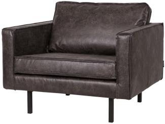 BEPUREHOME Rodeo Sessel Lederlook Schwarz