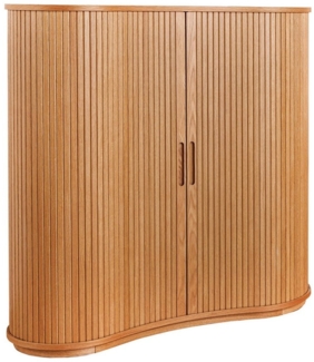 riess-ambiente Highboard VALHALLA WOOD 110cm natur · Retro-Highboard mit Rolladen-Schiebetüren (Einzelartikel, 1 St), Japandi Style · Eichenfurnier · geschlossene Aufbewahrung · Scandi