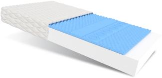 Matratze BURGOSS MAX 7 Zonen 160x200 Kaltschaum profilierter Schaum H3 17 cm JERSEY