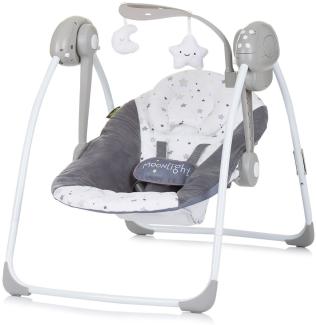 Chipolino Babywippe elektrisch Moonlight Musikfunktion, Fernbedienung, klappbar grau