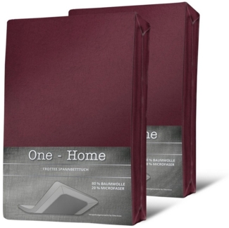 One Home Spannbettlaken Winter, Frottee, Gummizug: rundum, (2 Stück), Double Pack, flauschig warm weich