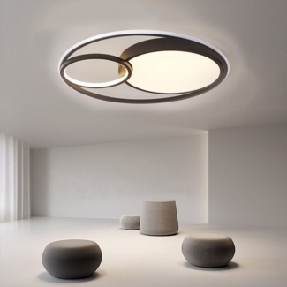ibettertec Deckenleuchten LED Deckenlampe Ø40cm,Dimmbar mit Fernbedienung LED fest integriert, 48W 3000-6500k, Weiß, Modern Runde Wohnzimmer Schlafzimmer Arbeitszimmer Esszimmer Dekoration Lampen, Wohnzimmer-Leuchte