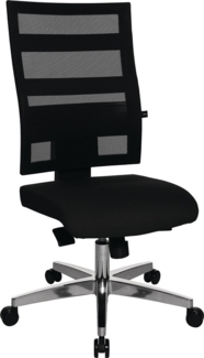 Bürodrehstuhl m. Punktsynchrontechnik schwarz/schwarz 450-550mm o. Armlehnen Trgf. 110kg TOPSTAR