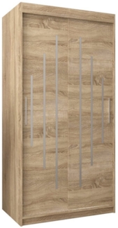 ABIKS MÖBEL Schwebetürenschrank YORK Schlafzimmerschrank - mit Kleiderstange, Regalen