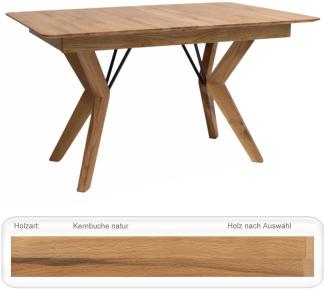 Ausziehtisch Gerwin 1XL verschiedene Größen Massivholz Tisch Varianten Kernbuche lackiert, 130(180) x 90 Mittelauszug