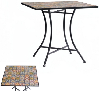 Outdoortisch Mosaiktisch Gartentisch Bistrotisch Tisch 77x77xH70cm
