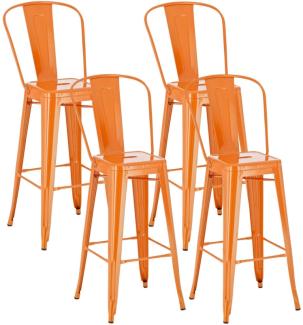 4er Set Barhocker Aiden, orange