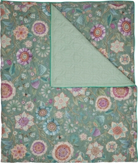 PiP Studio Tagesdecke Viva Las Flores Green 220 x 260 cm