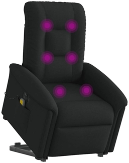 vidaXL Elektrischer Massagesessel mit Aufstehhilfe Schwarz Stoff 3303286