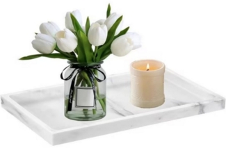 POPOLIC Dekotablett Quadratisches Silikon-Tablett,Badezimmer-Tablett,Aufbewahrungs-Schale (2 St), Badezimmer Tablett Silikon Ablagetablett, 20cm*10cm*2cm