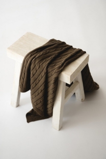 Kaiser 6521835 Cable Knitt - Babydecke Strick 100% Bio Baumwolle (KBA), atmungsaktive Babydecke, Neugeborene für den Sommer, Neugeborene, Kinderwagendecke, Babyschalendecke, Fb. Brown