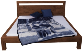 SAM® Massivholzbett Belar, Doppelbett, massives Akazien-Holz, sehr robust, Handfertigung