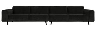 Sofa Statement XL aus gewebten Jacquard, Graphit