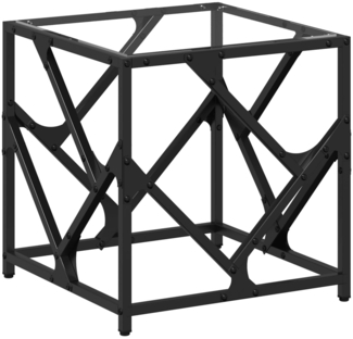 Couchtisch, Sofatisch mit Glasplatte Transparent 40 x 40 x 41 cm Stahl