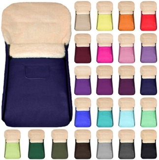 Baby-Joy Fußsack Fußsack KAI XL 105cm Lammwolle Winterfußsack Thermo Babyfußsack 6 Mon, Wetterfest, Thermo-warm und Ultraweich