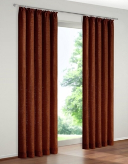 Wirth Vorhang Trondheim B (1 St), Kräuselband, blickdicht, Chenille, nach Maß