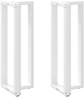 Bartischbeine T-Form 2 Stk. Weiß 50x35x(111-112) cm Stahl 4013101