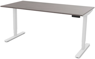 ASSMANN Elektrisch höhenverstellbarer Schreibtisch Y-Line 160x70 cm Sichtbeton Anthrazit Signalweiß Metall Holz Melaminoberfläche