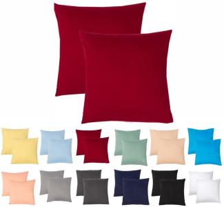 Livessa 2er Set Kissenbezug 60x60 aus%100 Baumwolle Jersey Stoff - Verdeckter Reißverschluss, Kopfkissenbezug 60x60 cm, Kissenhülle, Ultra weich und atmungsaktiv, Oeko-Tex Zertifiziert