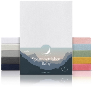 Laleni Jersey Spannbettlaken Stubenwagen 40x90 cm - Oeko-Tex Zertifiziert, 100% Baumwolle, atmungsaktives Spannbetttuch für Baby, 135 g/m², weiß