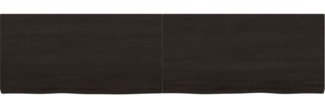 vidaXL Tischplatte Dunkelbraun 160x40x(2-4)cm Massivholz Eiche 3156446