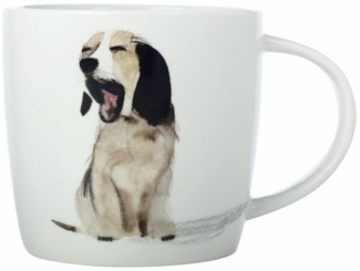 Maxwell & Williams DX1061 Becher 400 ml BEST FURRY FRIENDS Yawn, Porzellan, in Geschenkbox