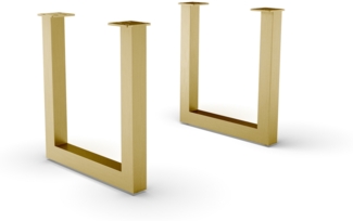 Tischgestell Edelstahl Gold Breit (2er-Set)