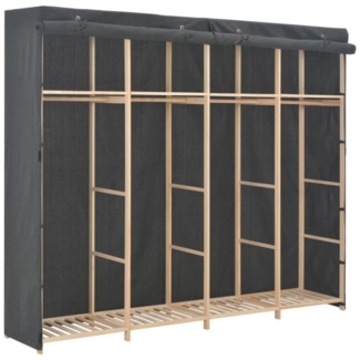 vidaXL Kleiderschrank Grau 200 x 40 x 170 cm Stoff 248201