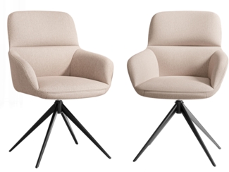 Drehsessel Bokiz 3615/BK (Farbe: Lukka 06, Schwarz)