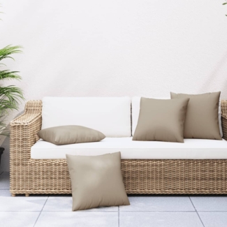 vidaXL Sofakissen 4 Stk. Taupe 40x40 cm Stoff 360367