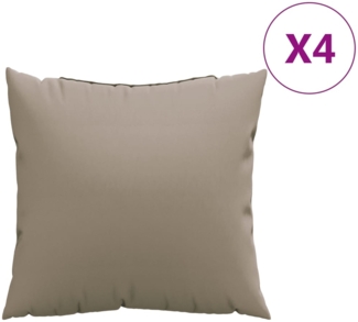 vidaXL Sofakissen 4 Stk. Taupe 40x40 cm Stoff 360367