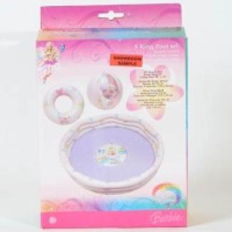 Barbie Planschbecken Set 3-teilig, Becken, Ring und Ball