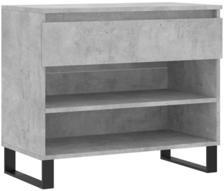 vidaXL Schuhregal Betongrau 70x36x60 cm Holzwerkstoff 831448