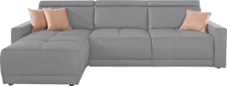 DOMO collection Ecksofa Ava mit moderner Sitzheftung & toller Doppelnaht, komfortabel, L-Form, mit Recamiere, inkl. Federkern, wahlweise mit Kopfteilverstellungen