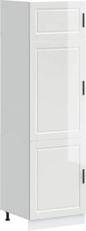 vidaXL Küchenschrank Porto Hochglanz-Weiß Holzwerkstoff 854109