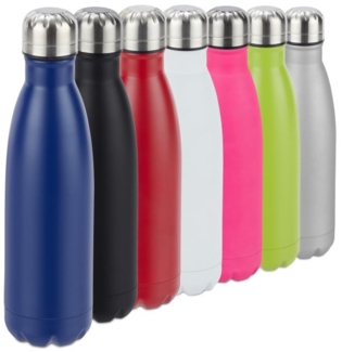 2 x Trinkflasche Edelstahl blau