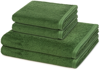 Vossen Vegan Life 4 tlg. Frottier-Set - 2 X Handtuch (50 X 100cm), 2 X Duschtuch (67 X 140cm) - 580 g/m2 - Clover