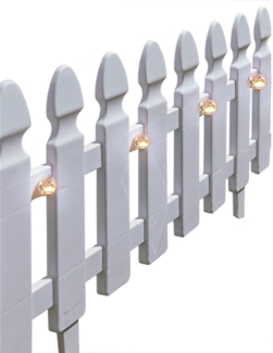 HTI-Living Zaun Weiß Beeteinfassung Länge 360 cm