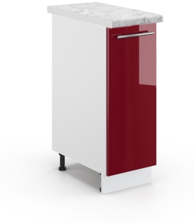 Apothekerschrank Fame-Line Bordeaux Hochglanz 30 cm , AP Marmor Vicco