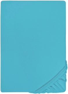 biberna Jersey-Elastic-Spannbetttuch 0077866, türkis, 1x 140x200 cm - 160x220 cm