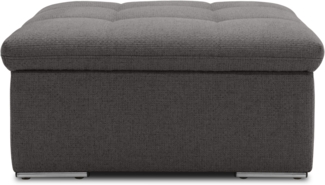 DOMO Collection Lagoa, Hocker, Webstoff anthrazit, 87 x 87 cm