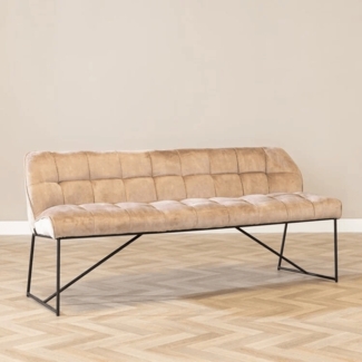 Bronx71 Esszimmerbank Samt Janna taupe 220 cm